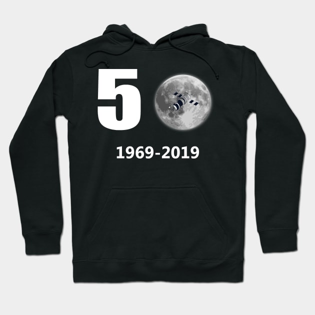 full moon 50th  anniversary 20  july 2019 Satellite a night usa gift man women Hoodie by Azadinstore